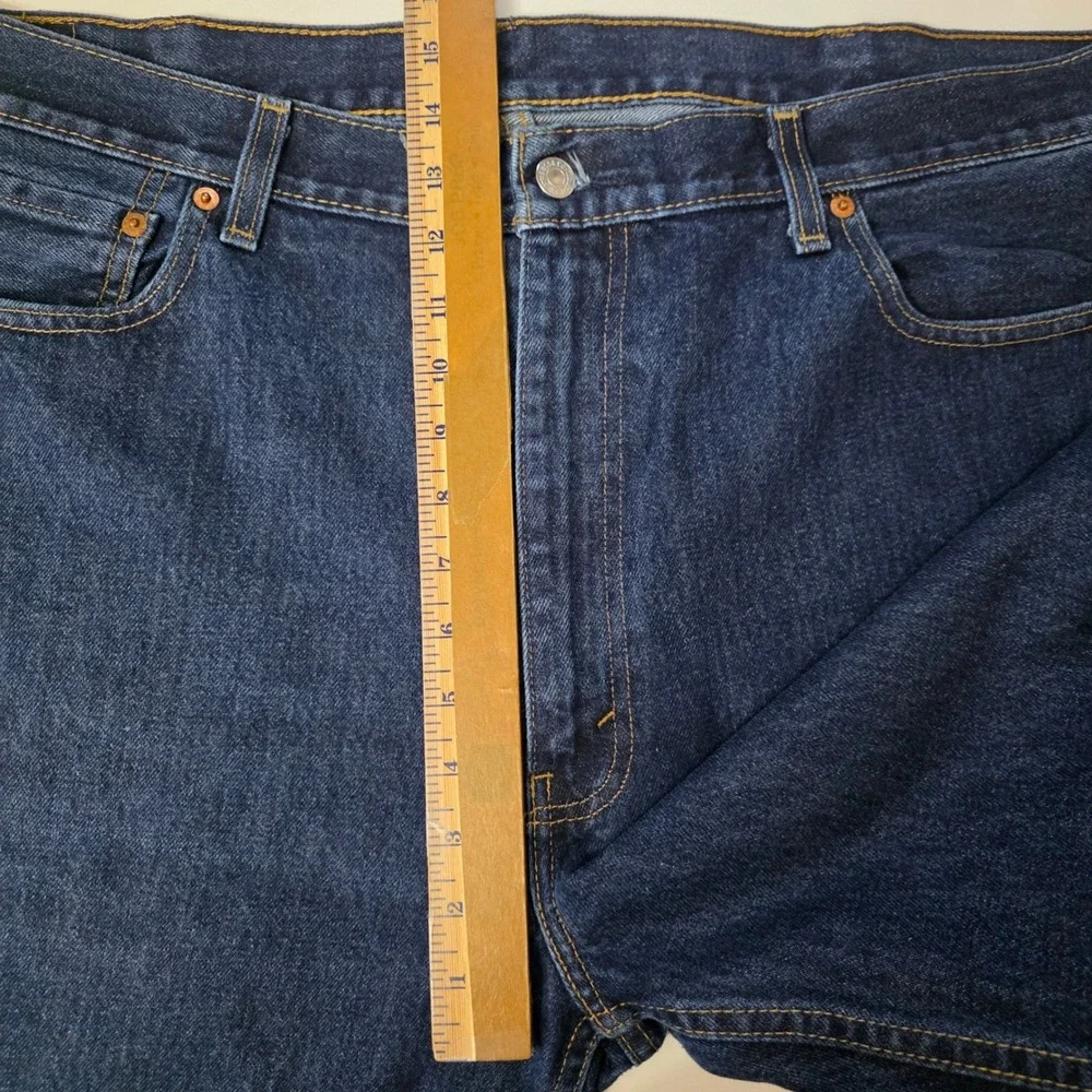 Levi 550 Jeans Mens 42x30 Blue Denim Relaxed Fit Straight Leg Casual